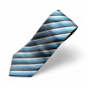 VTG Alexander Julian Colours Striped Blue white gray and Black Men's Tie